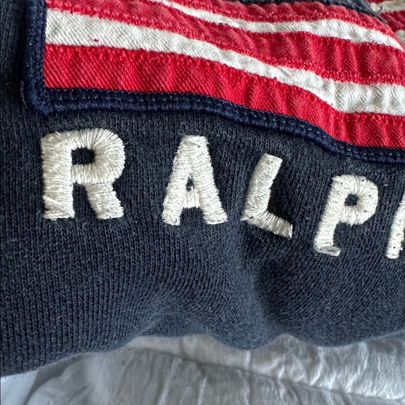 Vintage Ralph Lauren Navy Sweatshirt with American Flag - Picture 6 of 6